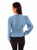 Scully Womens Lace-Up Peplum Denim 100% Cotton L/S Blouse