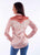 Scully Womens Vintage Rodeo Peach 100% Polyester L/S Blouse