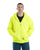 Berne Apparel Mens Hi Vis Thermal-Lined Hooded Yellow Fleece Hoodie