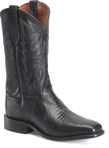 Justin Mens Reposado 12in Obsidian Lizard Skin George Strait Cowboy Boots
