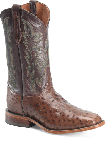 Justin Mens Rancher Kango Tobac Ostrich Skin George Strait Cowboy Boots 7.5 D
