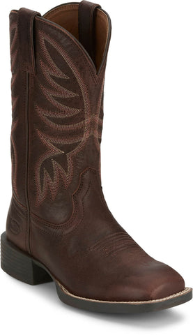 Justin Womens Demeter Spicy Brown Leather Cowboy Boots