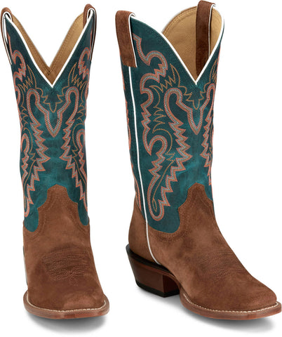 Justin Womens Annie Up 13in Sedona Leather Frontier Cowboy Boots