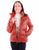 Scully Womens Puffy Zip Front Red Leather Leather Jacket