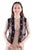 Scully Womens Stars Fringe Yoke Black Leather Leather Vest