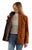 Scully Womens Contrasting Embellished Snap Tan Suede Leather Jacket