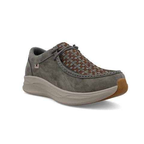 Twisted X Mens Feather X Casual Woven Grey/Brown Leather Sneakers Shoes