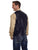 Cripple Creek Mens Black Genuine Leather Western Button Front Vest