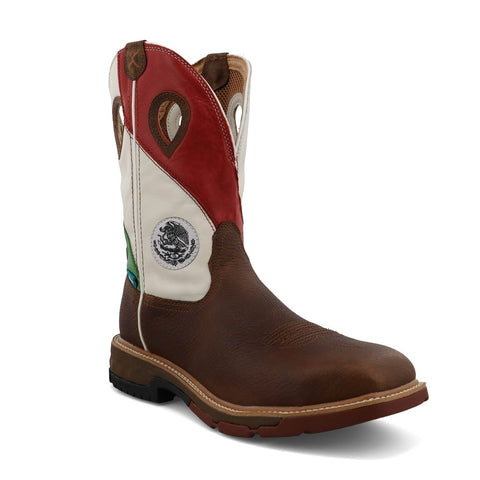 Twisted X Mens 11in Western WP Alloy Toe Copper/Mexican Leather Work Boots