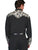 Scully Mens Floral Tooled Embroidery Silver Poly/Rayon L/S Shirt