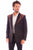 Scully Mens Floral Embroidery Black/Brown 100% Polyester Blazer 48