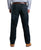 Berne Mens Dark Wash Cotton Blend Highland Flex Regular Straight Leg Jeans