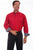 Scully Mens Skull Stripe Red 100% Cotton L/S Shirt