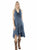 Scully Womens Ruffled Halter Dark Blue 100% Cotton S/L Dress