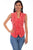 Scully Womens Brick 100% Cotton Soutache S/L Blouse