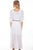 Scully Womens White Rayon Maxi Lace S/L Dress XXL