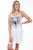 Scully Womens Tie Front Spaghetti Strap White 100% Rayon S/L Dress