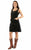 Scully Womens Soutach Two Pockets Black 100% Cotton S/L Dress