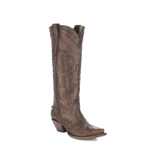 Corral Ladies Brown Cowhide Leather Cowgirl Boots