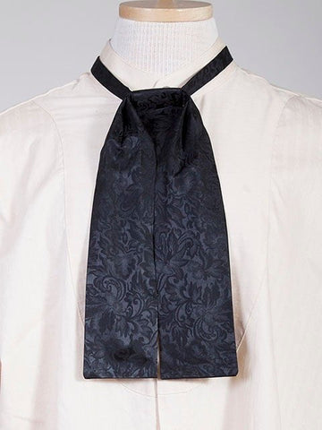 Scully Rangewear Mens Black 100% Silk Puff Tie