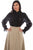 Scully Womens Black Polyester Poet L/S Blouse