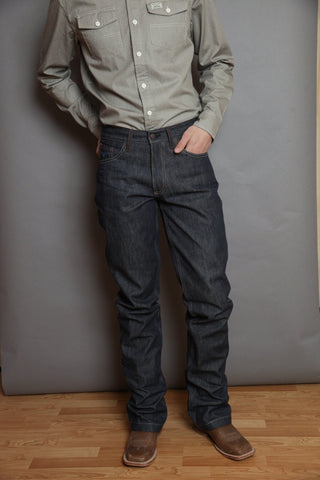 Kimes Ranch Mens Dillon Raw Jeans Blue 100% Cotton Wide Bootcut 28x32