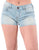 Cowgirl Tuff Womens Summer Breeze Light Wash Cotton Blend Casual Shorts