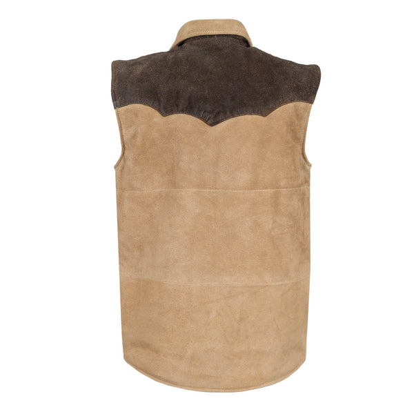 STS Ranchwear Womens Oliver Camel/Chocolate Suede Leather Vest
