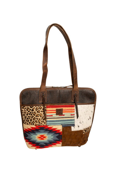 STS Ranchwear Womens Chaynee Mountain Shopper Multi-Color Leather