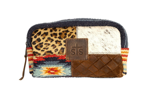 STS Ranchwear Womens Chaynee Mountain Multi-Color Leather Cosmetic Case