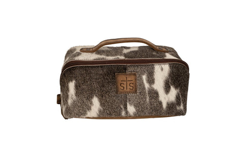 STS Ranchwear Womens Elise Cowhide/Tan Leather Makeup Case