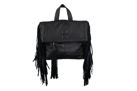 STS Ranchwear Womens Indie Gwen Black Buffalo Leather Backpack
