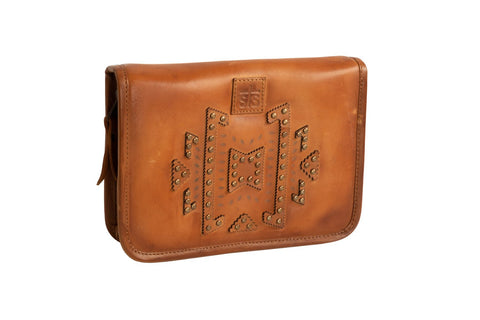 STS Ranchwear Womens Wayfarer Kellie Veg-Tan Leather Jewelry Case