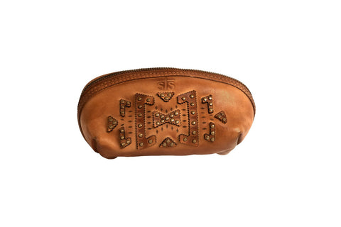 STS Ranchwear Womens Wayfarer Belle Veg-Tan Leather Makeup Case