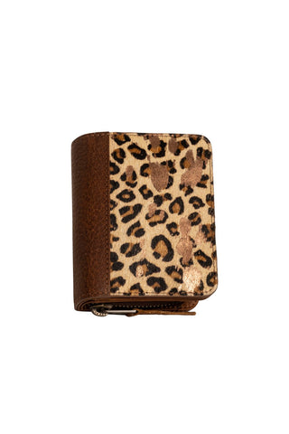 STS Ranchwear Womens Great Plains Soni Leopad Print Leather Zip Around Wallet