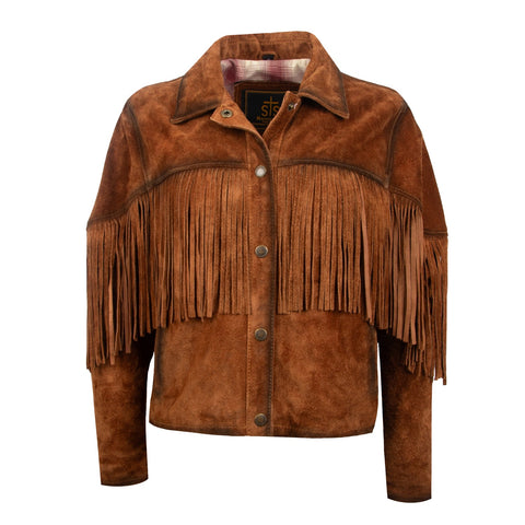 STS Ranchwear Womens Calamity Rust Suede Leather Jacket