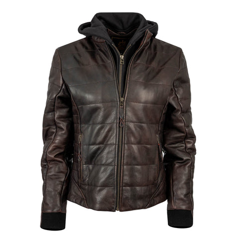 STS Ranchwear Womens Amberly Black Cherry Leather Jacket L