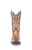 Corral Youth Girls T0104 Beige Leather 11in Butterfly Inlay Cowboy Boots