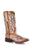 Corral Youth Girls T0104 Beige Leather 11in Butterfly Inlay Cowboy Boots