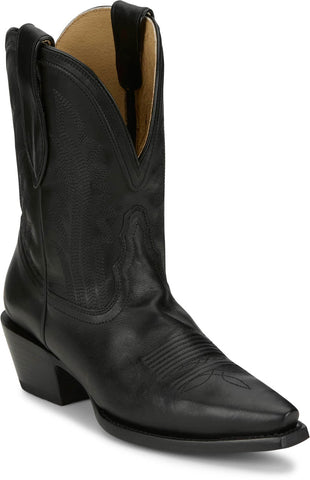 Tony Lama Womens Areli 9in Bootie Midnight Leather Cowboy Boots