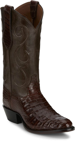 Tony Lama Mens Vicente 13in Western Chocolate Caiman Belly Cowboy Boots