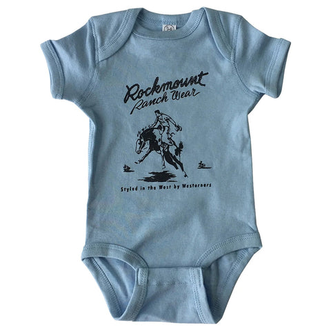 Rockmount Unisex Bronc Rider Blue 100% Cotton Onesie