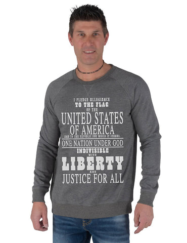 B Tuff Mens Pledge Print Charcoal Poly/Rayon Sweatshirt