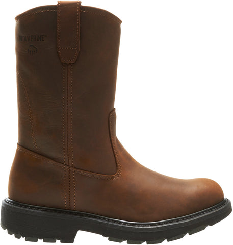 Wolverine Mens Dark Brown Leather 10in Wellington SR Work Boots