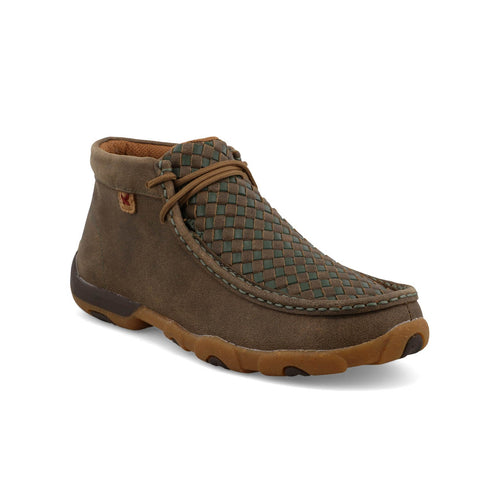 Twisted X Womens Driving Moc Woven Bomber/Clover Leather Chukka Boots