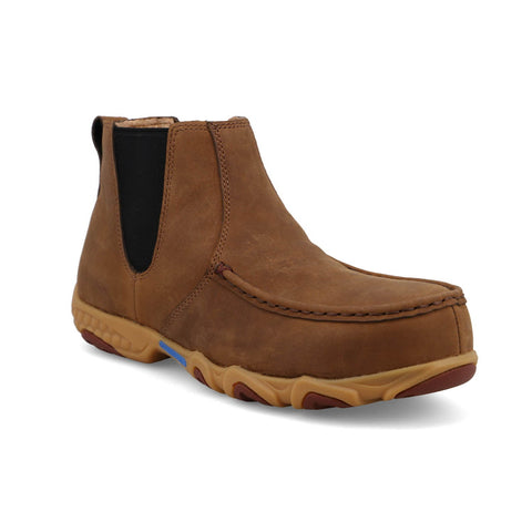 Twisted X Womens 4in Chelsea Driving Moc CT Peanut Leather Work Boots