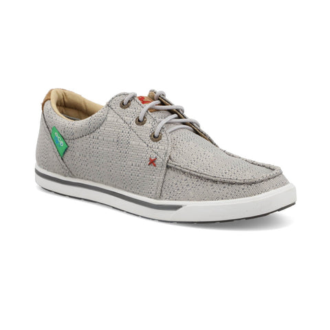 Twisted X Womens Hooey Loper Light Grey Fabric Sneakers Shoes