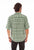 Scully Mens Worn Outs Plaid Green 100% Cotton S/S Shirt