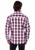 Scully Mens Worn Outs Plaid Burgundy 100% Cotton L/S Shirt