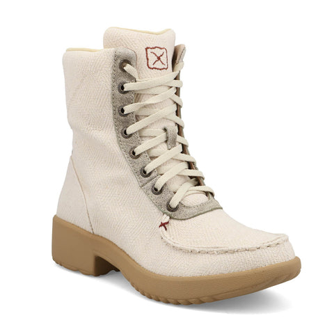 Twisted X Womens 8in Platform Oatmeal/Natural Leather Fashion Boots